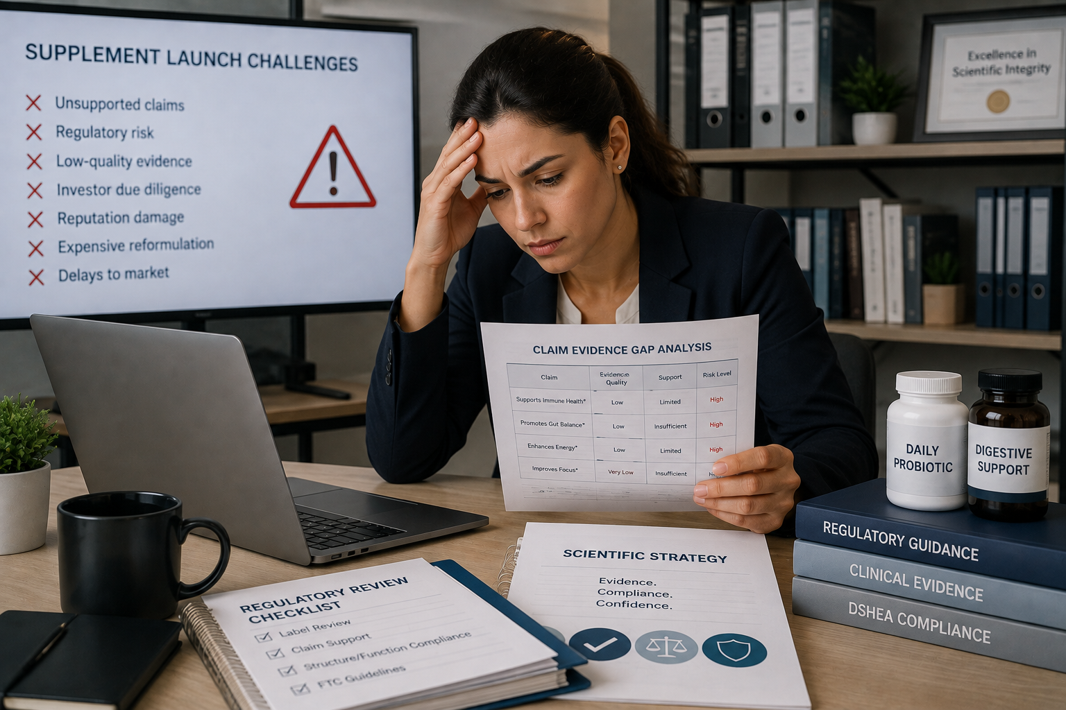 Supplement formulation and claim review workspace
