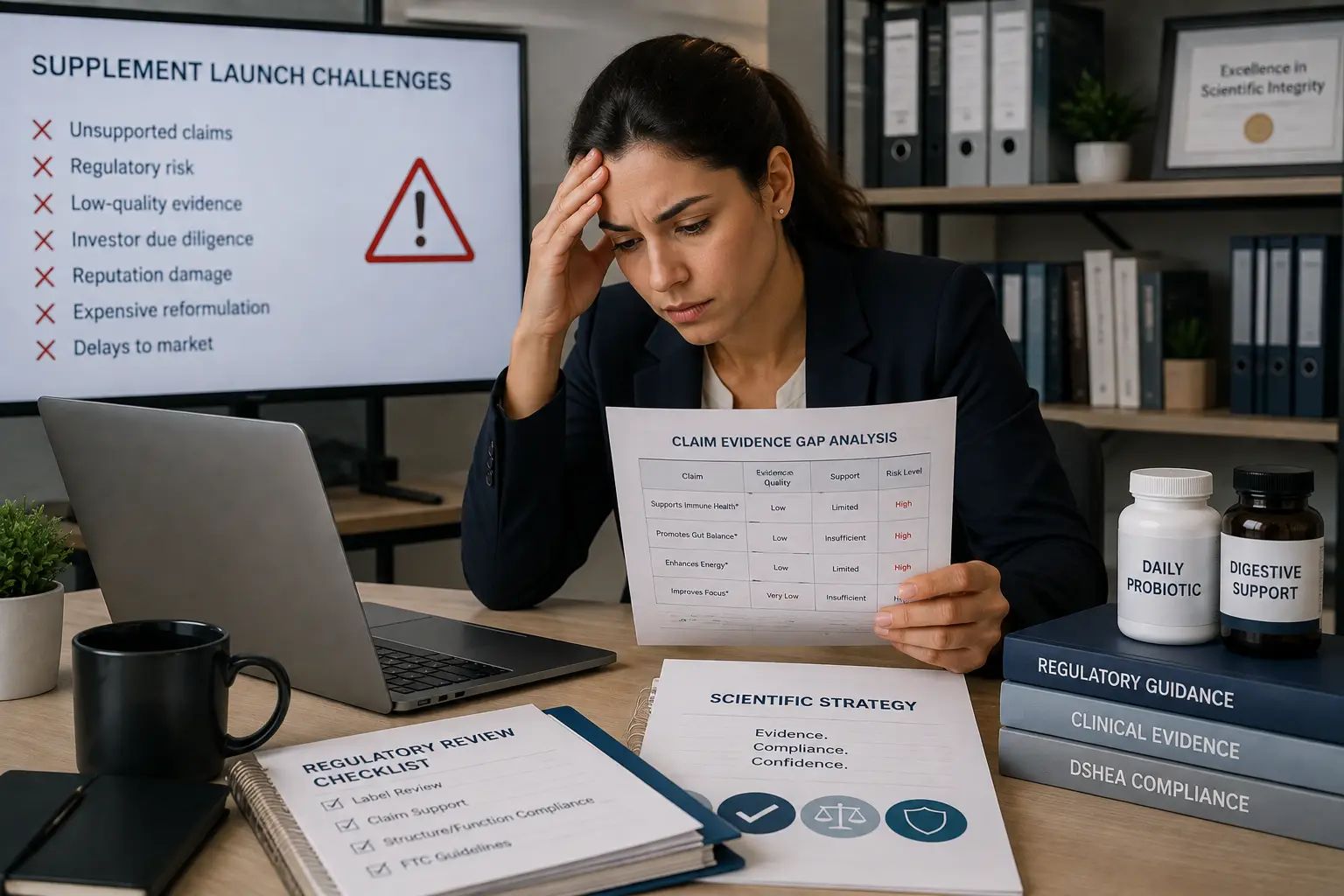 Supplement formulation and claim review workspace