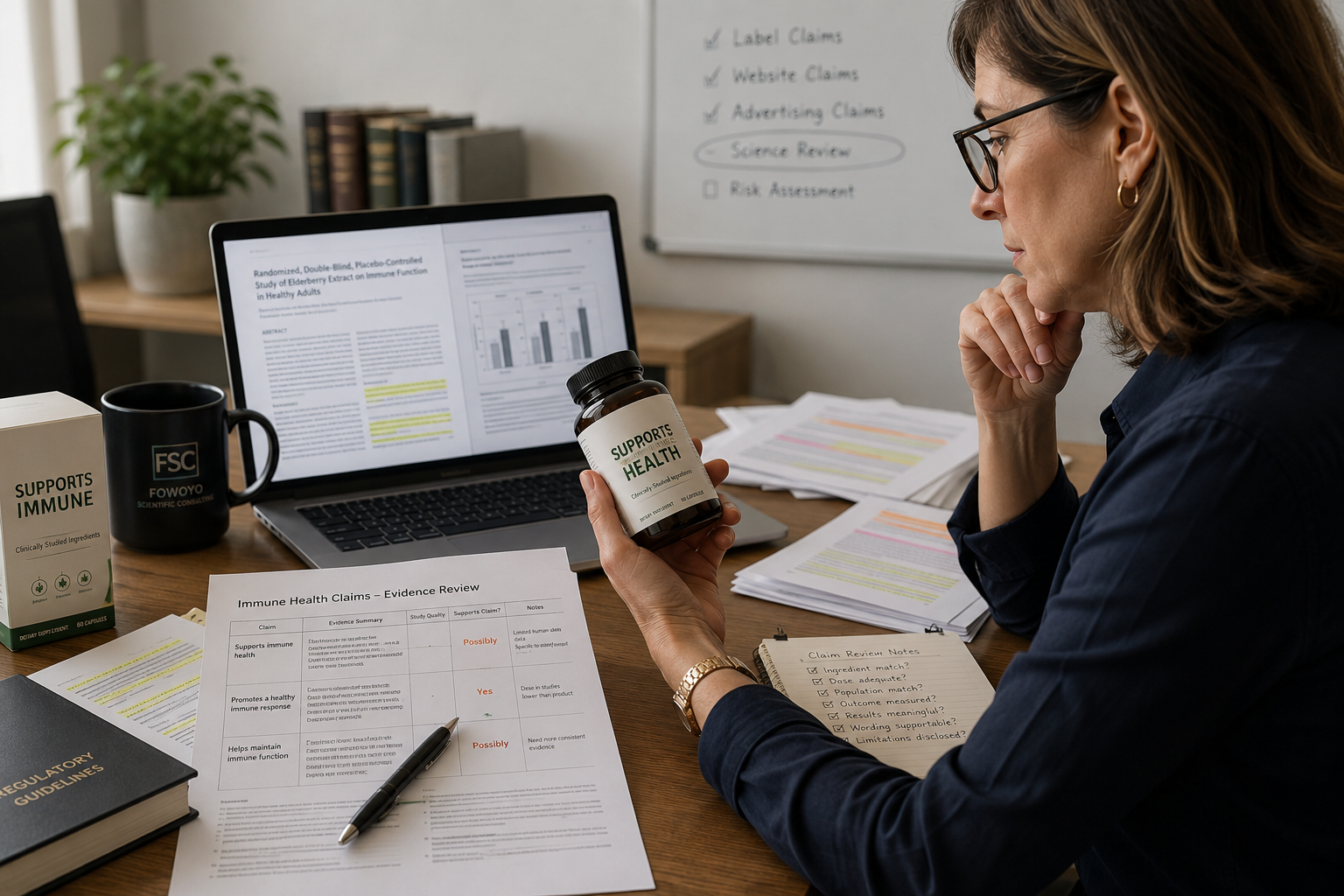 Supplement claim review and scientific substantiation
